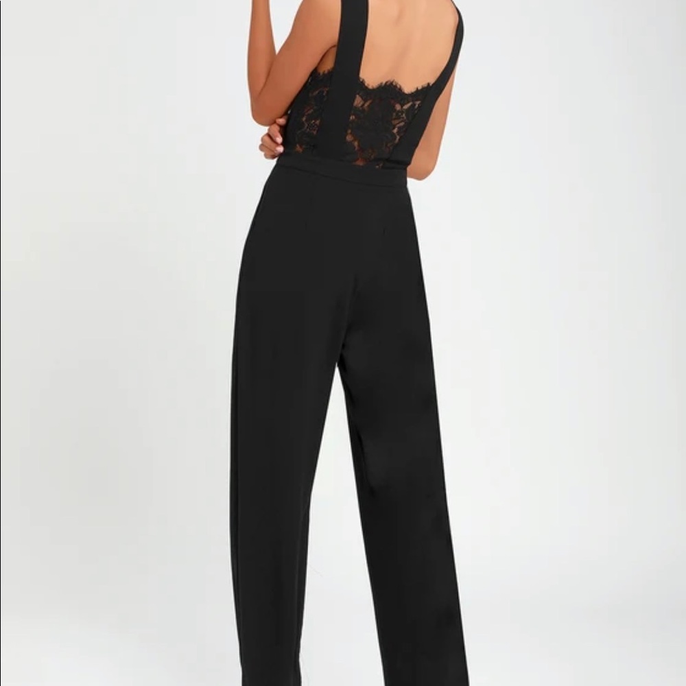 Lulu’s lace back jumpsuit